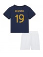 Frankrike Karim Benzema #19 Replika Hemmakläder Barn VM 2022 Kortärmad (+ byxor)
